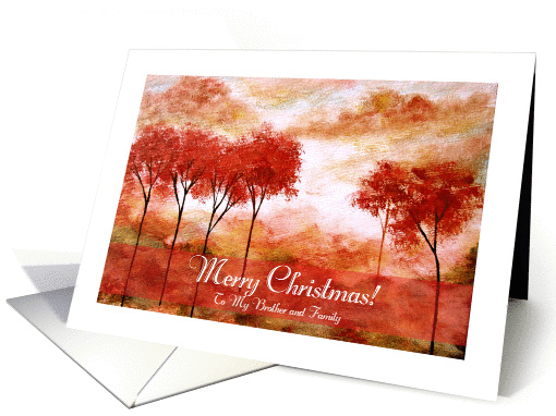 Merry Christmas to Brother and Family, Abstract Landscape... (1340574)