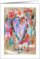 Happy Valentine’s Day To My Friend, Abstract Art Heart Painting card