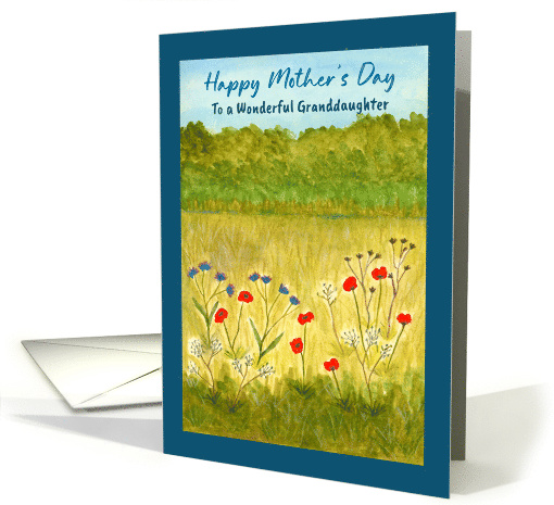 Happy Mother's Day Granddaughter Wildflowers Meadow Trees... (1819568)