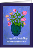 Happy Mother’s Day Daughter in Law Flowers Floral Botanical Painting card