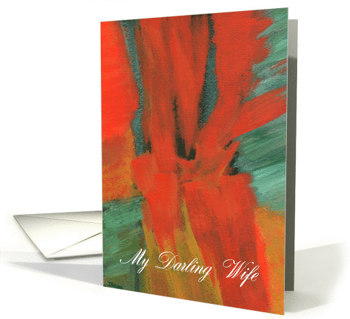Valentine, My Darling Wife, Abstract Art Painting card (368942)