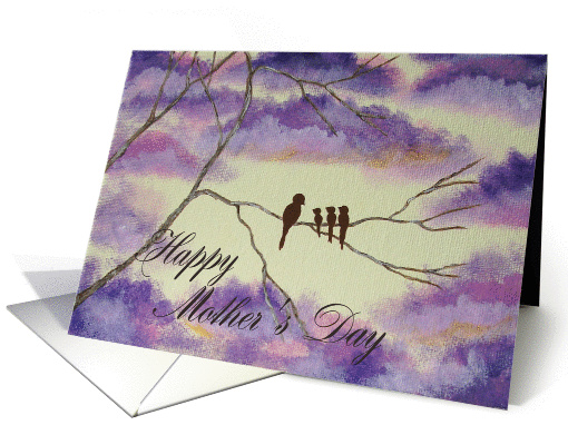 Mother's Day For Daughter - Mother Bird and Birdies card (369797)
