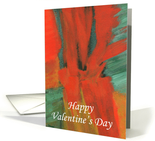 Valentine's Day, Daughter and Partner, Abstract Art Painting card