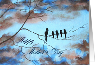 Happy Mother’s Day, Birds in Tree Art card