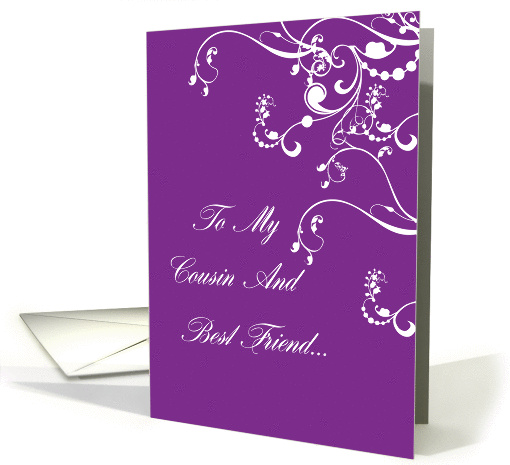 Bridesmaid Maid Of Honor Request - Cousin Best Friend card (371392)