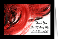 Hairdresser/Makeup Artist - Thank You card