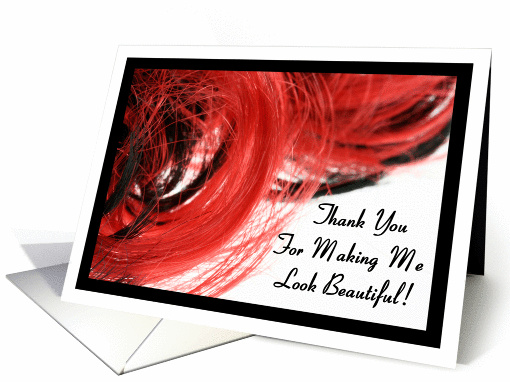 Hair Stylist/Makeup Artist - Thank You! card (387972)