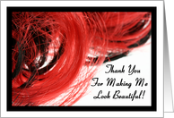 Hair Stylist/Makeup Artist - Thank You! card