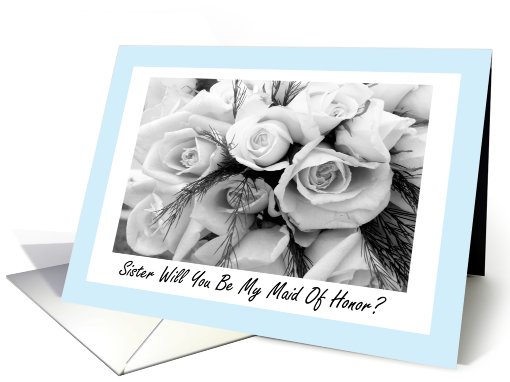 Sister Be My Maid Of Honor? Wedding Request Invitation card (397109)