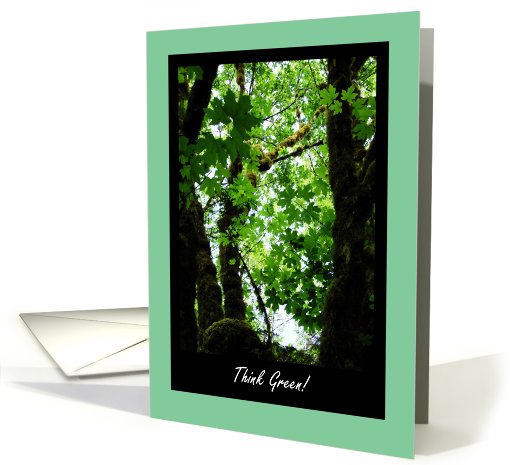 Happy Earth Day - Think Green! card (402461)