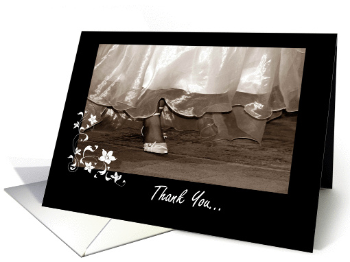 Thank You! Maid Of Honor, Bride, Bridal Gown, Sepia card (416540)