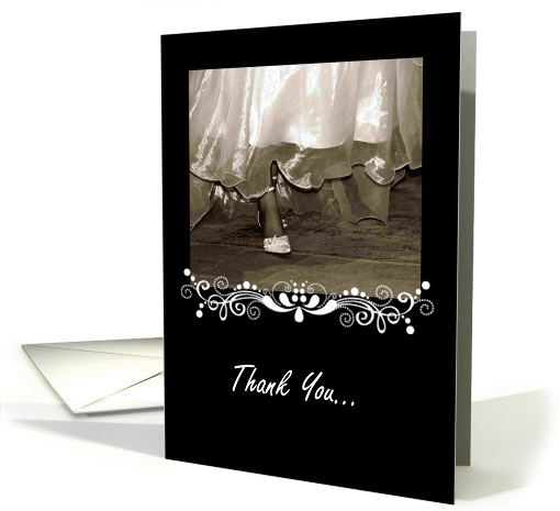 Thank You Bridesmaid, Bride, Wedding Dress card (427021)