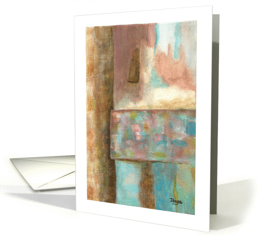 Captive Dreamer, Abstract Art Painting, Castle Tower Walls card