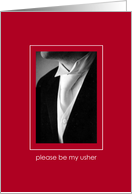 please be my usher card