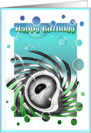 Abstract Sea Urchin Birthday card