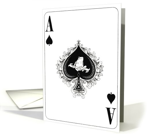 Frog Ace of Spades - thank you card (437817)