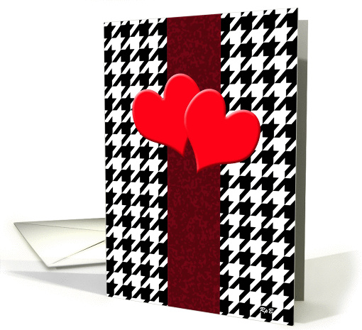 Hearts & Houndstooth Valentine card (1208128)