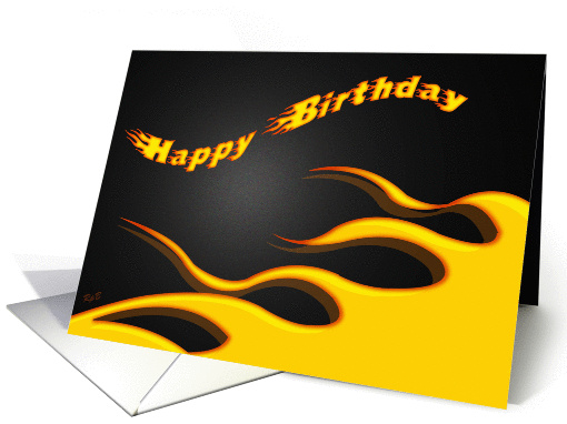 Racing Flame Birthday card (1215872)