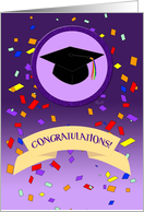 Confetti Lavendar Graduation card