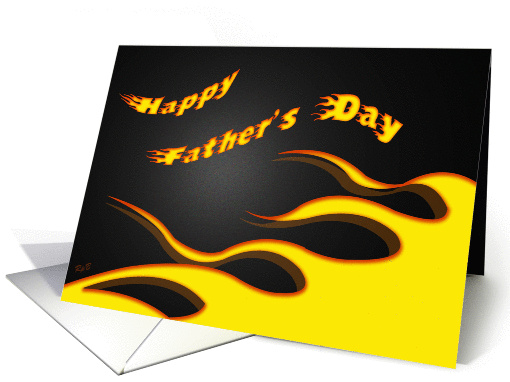 Father's Day Racing Flames card (1280952)