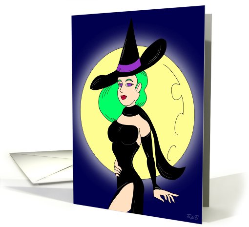 Drag Witch: Gay Halloween card (382425)