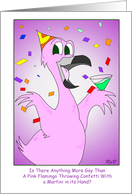 Party Bird: Gay Birthday card