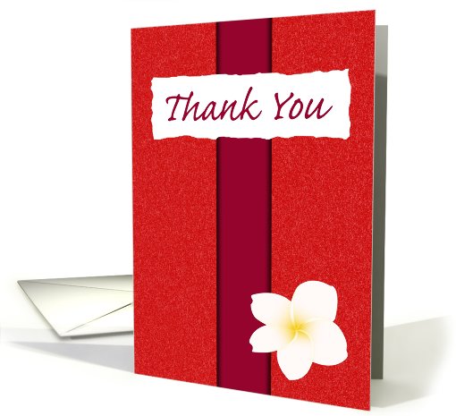 Plumeria Thank You - Red card (444142)