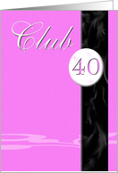 Club 40 Pink card