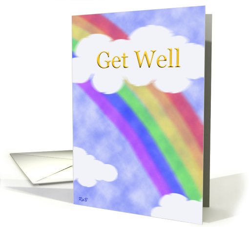 Rainbow Clouds Get Well card (533678)