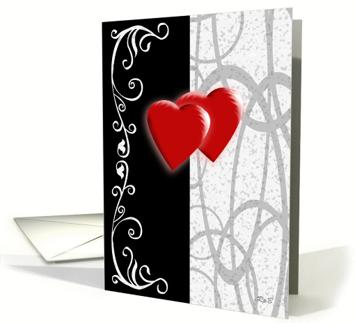 Elegant Pair of Hearts card (546197)