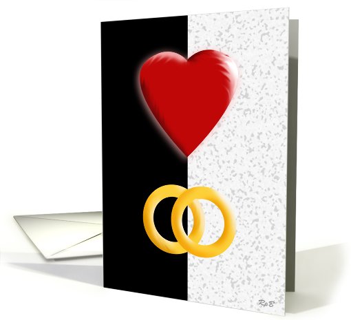 Heart with Twin Rings card (546829)