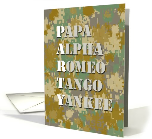 Camouflage Party: Military Birthday card (630575)