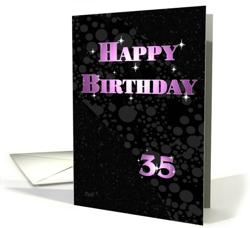 Sparkle Birthday: 35 card (666556)