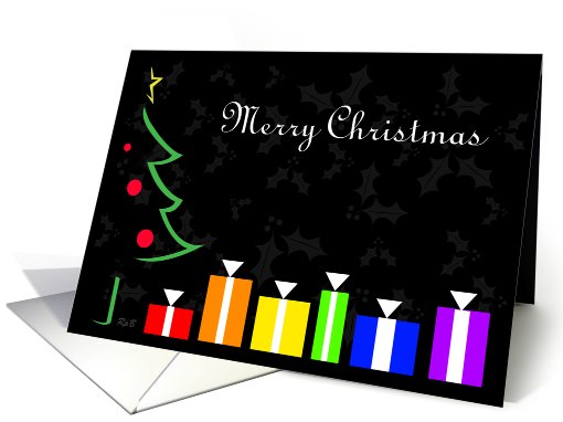 Gay Christmas: Rainbow Presents card (666607)