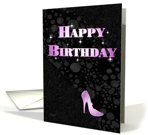Sparkle Birthday: Pink Shoe card (666641)