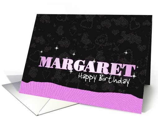 Birthday: Margaret Pink Sparkle-esque card (678349)
