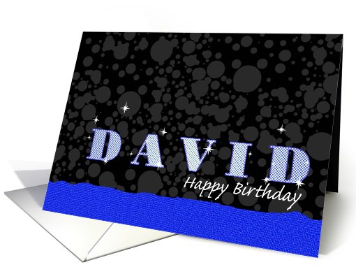 Birthday: David Blue Sparkle-esque card (678366)