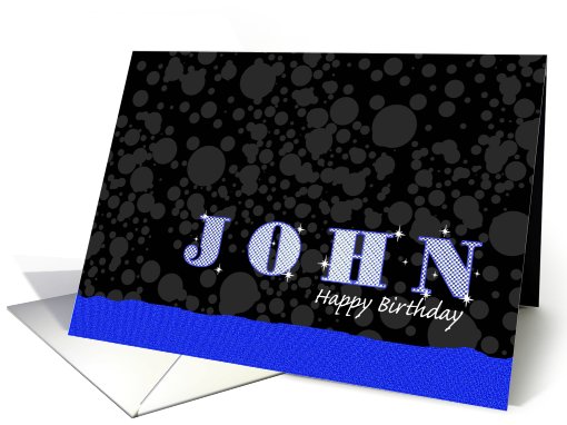 Birthday: John Blue Sparkle-esque card (678368)