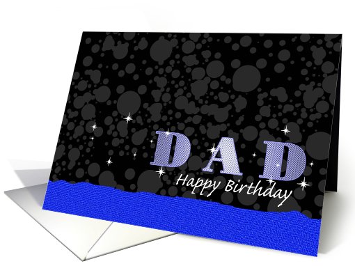 Birthday: Dad Blue Sparkle-esque card (678381)