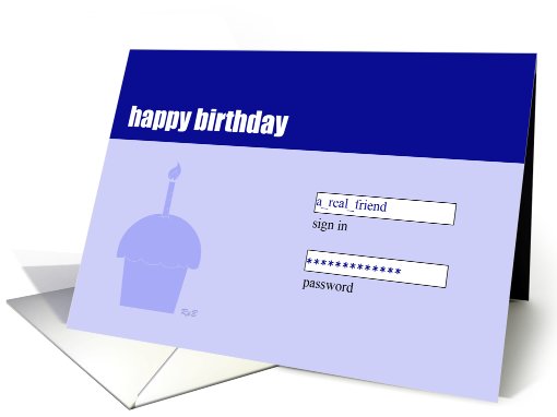 Happy Birthday Friend: Login Page card (710188)