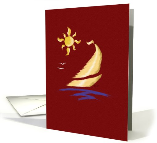 Sailboat on the Sea card (816125)