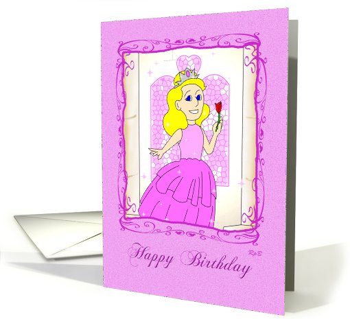 Happy Birthday: Pink Princess card (822245)