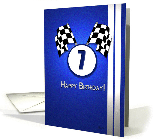 Blue Racing Birthday: 7 card (823056)