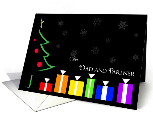 Rainbow Presents: Dad and Partner Christmas card (885749)