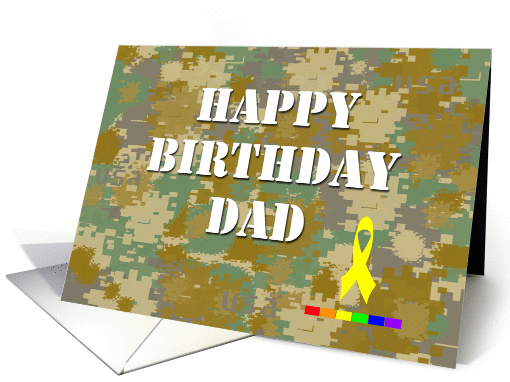 Happy Birthday Dad: Military Gay card (898598)