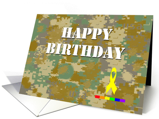 Happy Birthday : Military Rainbow card (898603)