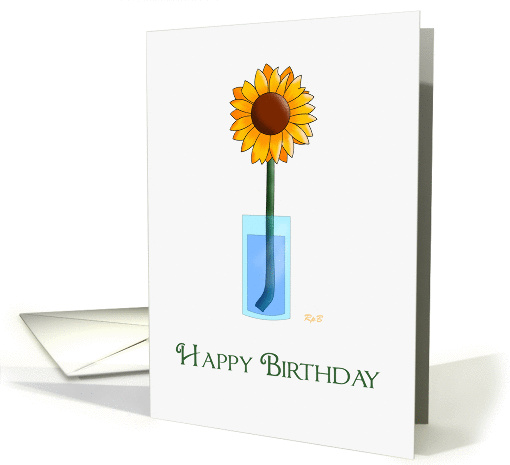 Happy Birthday: Sunflower in a Vase card (898662)