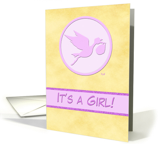 Pink Stork: It's a Girl! card (899778)