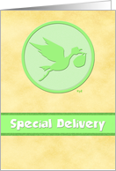 Green Stork: Special Delivery card