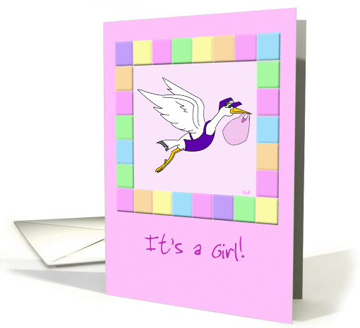 It's a Girl: Stork Delivery Service card (899941)